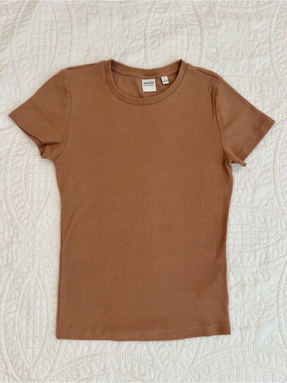 Aritzia | Homestretch™ Rib Crew T-Shirt, Citrus Moss, S